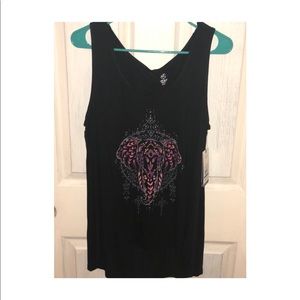 Black elephant tank top